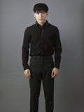 Simple Classic Long Sleeve Shirt (Black) 1655