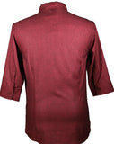 3/4 Sleeves Plain Shirt (Burgundy) 1733