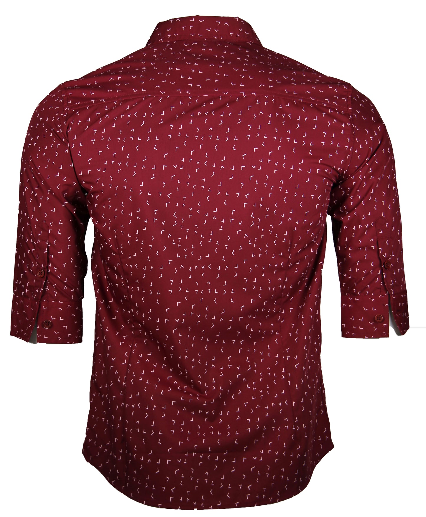 3/4 Sleeves Printed Shirt (Burgundy) 1781