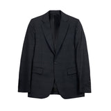 Slim Fit Classic Blazer with slight checkered details (Black) 5033