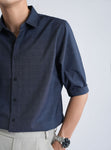 Dark Grey patterned 3/4 length shirt style 1026