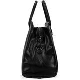 Faux leather holdall black 4919