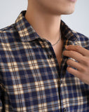 Checkered 3/4-sleeve shirt 1030