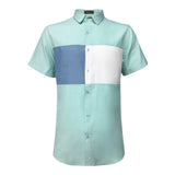 Duo Color Block Short Sleeve Shirt 4006