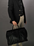 Faux leather holdall black 4919