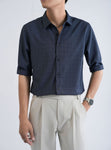 Dark Grey patterned 3/4 length shirt style 1026