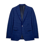 Slim Fit Classic Blazer with checkered details (Navy) 5034