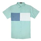 Duo Color Block Short Sleeve Shirt 4006