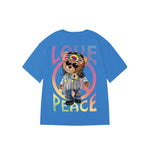 "Love & Peace Bear" High Graded Odell Fabric Oversized Tee 2283