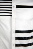 Striped Long Sleeve Shirt (White) 1641