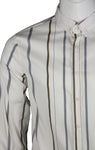 Long Sleeve Strips Shirt (White) 1658