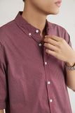 Patterned Red 3/4-sleeve shirt 1065